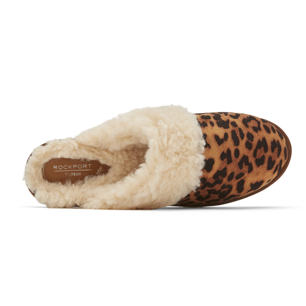 Rockport Womens truTECH Veda Slide - Slippers Leopard - JQU920145